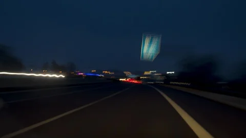 Night drive time lapse Stock Footage 88504094