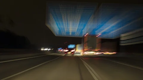 Night drive time lapse Stock Footage 88640648
