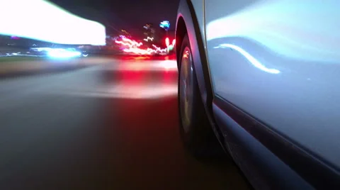 Night drive time-lapse throught the city Stock Footage 53109984