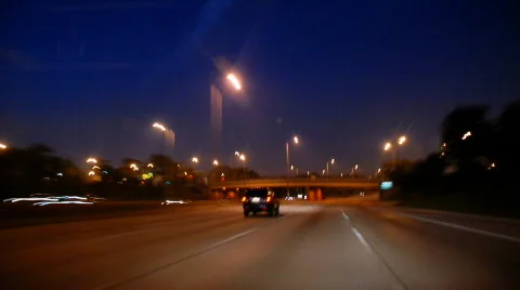 Night Driving 2 Stock Footage 108054