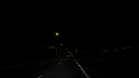 Night driving with cinematic perspective Stock Footage 339712421