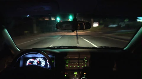 Night Driving Stock Footage 1064950