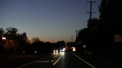 Night driving Video stock 8845692