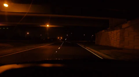 Night driving Stock Footage 38154839
