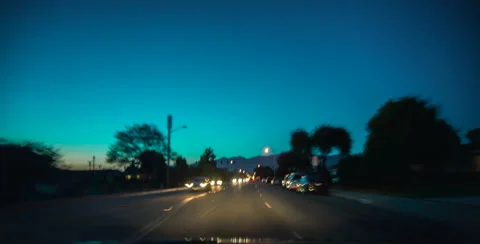 Night Driving Hyper-lapse 6k Stock Footage 61794877