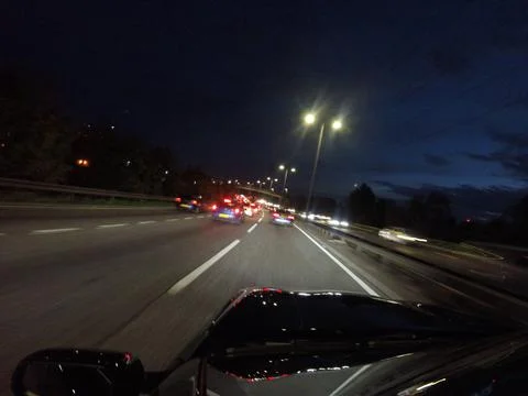 Night driving Stock Photos