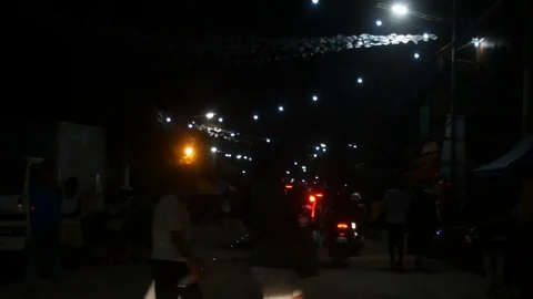Night driving point of view in the Philippines 스톡 동영상 127397063
