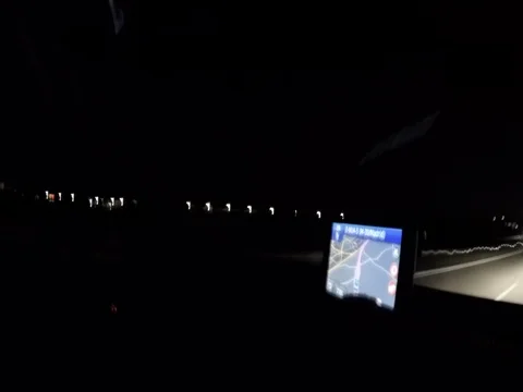 Night driving PoV time-laps Stock Footage 80927131