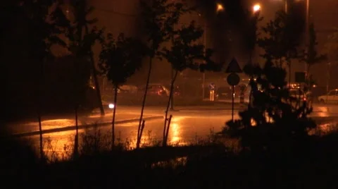 Night Driving In The Storm, 스톡 동영상 41065179