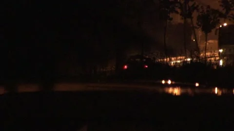 Night Driving In The Storm, 스톡 동영상 41065867