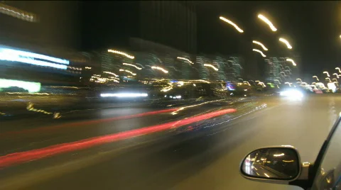 Night driving time lapse 库存影片 503932