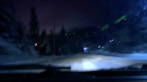 Night driving time lapse  HD Stockbeeldmateriaal 90599