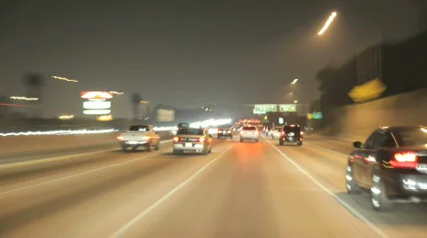 Night Driving Timelapse Stock Footage 702122