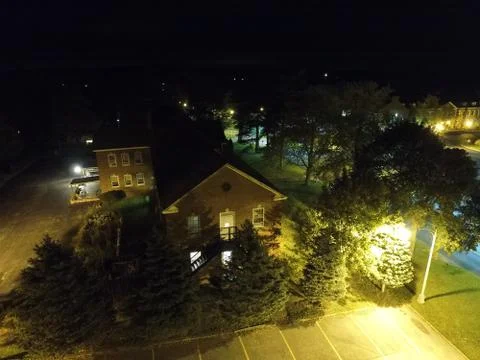 Night Drone Shot Foto stock