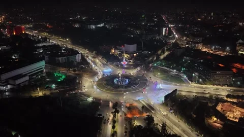 Night Drone Views of Damascus at the End of 2025 Stock Footage 325319289