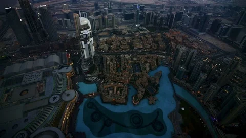 Night Dubai City View Cityscape Timelapse From Above United Arab Emirates Stock Footage 199819938