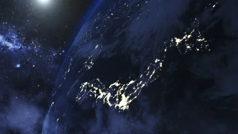 Night Earth Japan Stock Footage 170454967