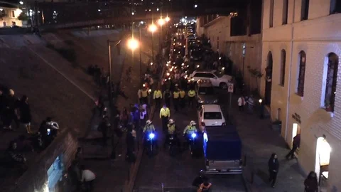 Night Easter Procession from Bridge Video stock 75052110