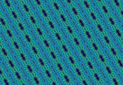 Night emerald neon: patterned wallpaper-style design in neon green, ocean blue, イラスト素材