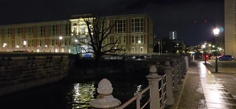 Night ESMT Berlin Stock Footage 271143020