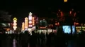 Night Evening Lights Nanjing Shopping Street Chinese People Commuters Rush Hour HD Footage