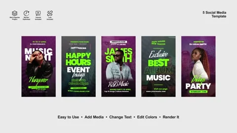 Night Event Reels After Effects素材