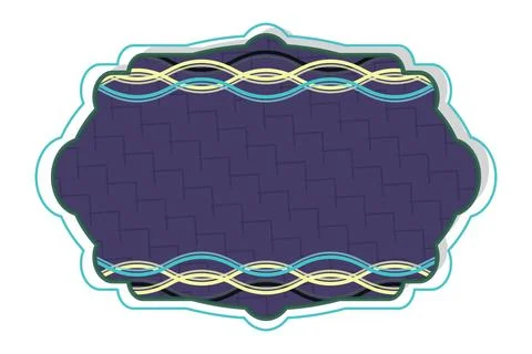 Night evergreen void visual background with contour cut border and edge trace me Stock Illustration