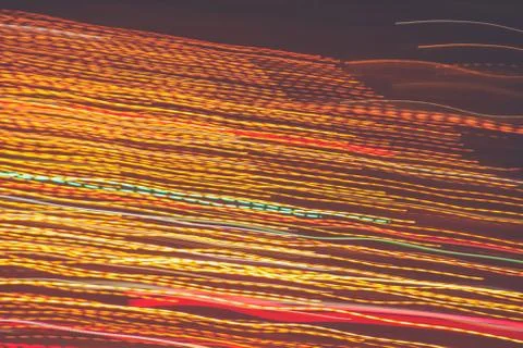 Night exposure motion lines texture. Light traces background. Lights trails d Stock Photos