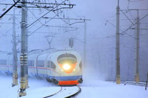 Night express Stock Photos