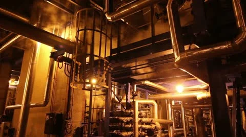 Night factory Video stock 16951766