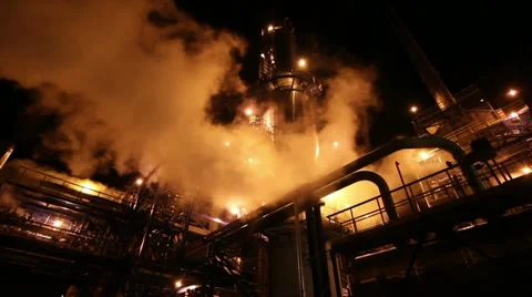 Night factory Stock Footage 16988986