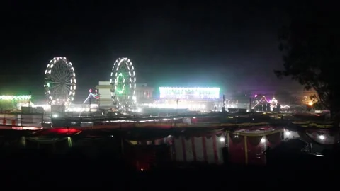 Night Fair Stock Footage 208553842