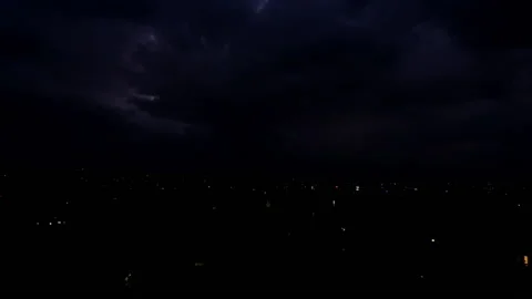 Night falling over the city of Buenos Aires Stock Footage 156057752