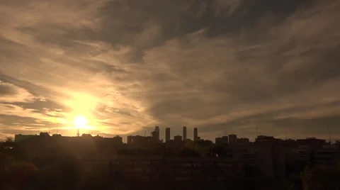 Night Falls in Madrid Stock Footage 68887994