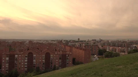 Night Falls in Madrid Stock Footage 68889032