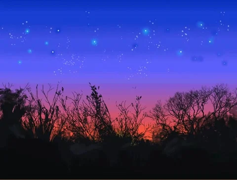 Night falls, sunset, evening sky, time lapse Stock Footage 140856078