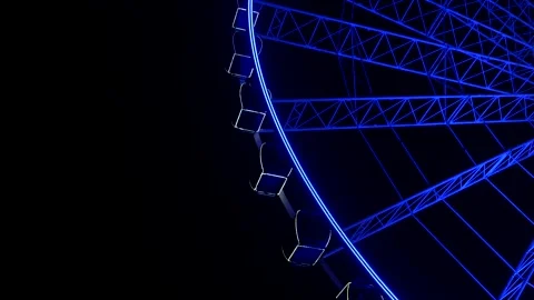 Night Ferris wheel. Stock Footage 165183886