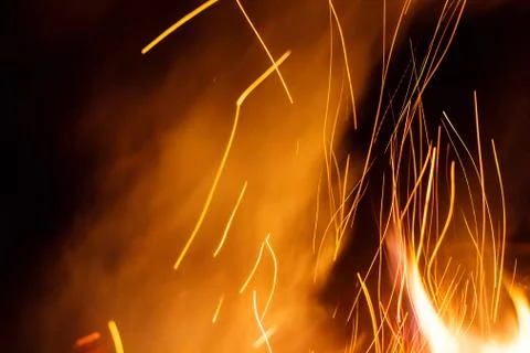 Night fire background Stock Photos