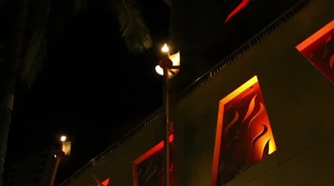 Night Fire Stock Footage 8995527