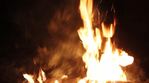Night fire Stock Footage 38565677