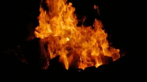 Night fire Stock Footage 130321948