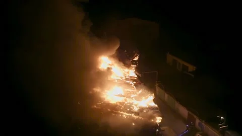 Night fire. Stock Footage 144001548