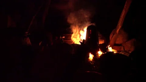Night Fire 動画素材 216237882