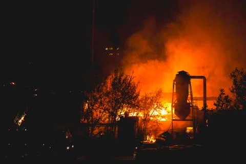 Night fire Stock Photos