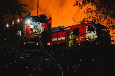 Night fire Stock Photos