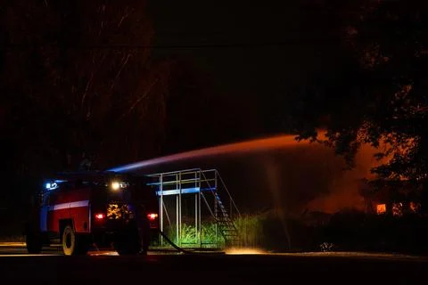 Night fire Stock Photos