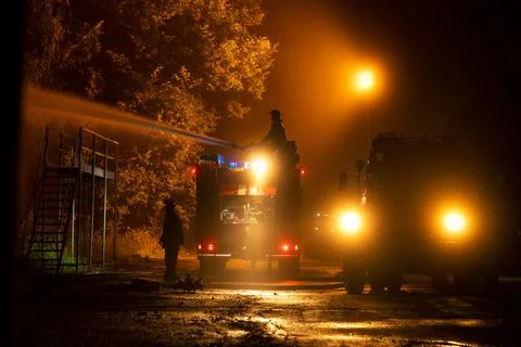 Night fire Stock Photos