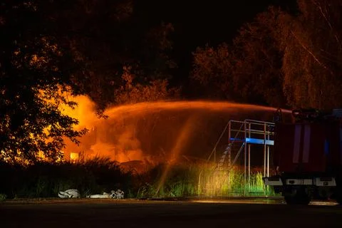 Night fire Stock Photos