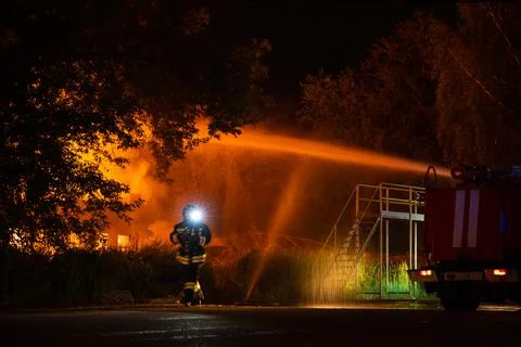Night fire Stock Photos