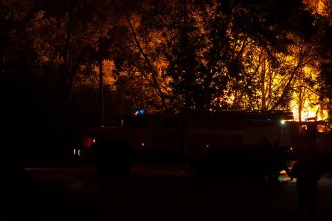 Night fire Stock Photos